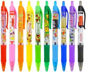 お菓子な香りつき ノック式カラーボールペン10本セット（10色） colorballpen-10s ギフトや景品にも！ サカモト