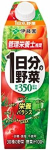 伊藤園 1日分の野菜 キャップ付き 紙パック 1L×6本