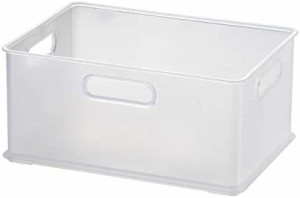 サンカ インボックス 収納ボックス Sサイズ クリア (幅26.4×奥行19.2×高さ12cm) カラーボックスにぴったりフィット 3方向取っ手付き 積