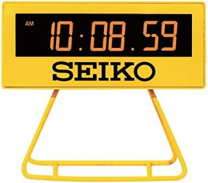 セイコークロック 目ざまし時計 黄色 93×104×45mm デジタル ミニタイマークロック SQ815Y