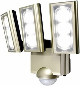 エルパ (ELPA) コンセント式 センサーライト 3灯 (白色LED/防水仕様) 屋外 センサーライト 足元 (ESL-ST1203AC)