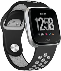 Yometome Fitbit Versa バンド 柔らかいシリコン 交換用ベルト ストラップ ブレスレット スポーツ仕様 スマートウォッチ用バンド 軽量 快