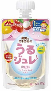 森永 果実とミネラルのうるジュレ PINK (ライチ・さくらんぼ・レモン) 果実とミネラルの水分補給ジュレ 【1歳頃からずっと】 ×6個