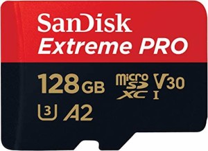 SanDisk ( サンディスク ) 128GB microSD Extreme PRO microSDXC A2 SDSQXCY-128G-GN6MA ［ 海外パッケージ品 ］