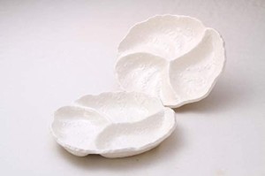 ナカシマ 中皿 ホワイト 約奥17.3×幅19.3×高3.0cm ちょっと便利な惣菜&オードブル皿(2個組)