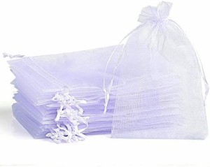 NALER 巾着袋 オーガンジー ラッピング 袋 約120枚入れ ジュエリー 収納 ギフト包装 無地 透明 7×9cm