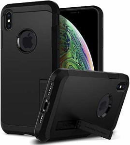 【Spigen】 iPhone XS Max ケース 6.5インチ 対応 耐衝撃 米軍MIL規格取得 スタンド機能 タフ・アーマー 065CS25130 (ブラック)