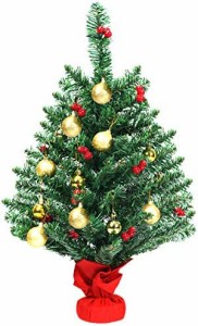 Costway クリスマスツリー 60cm ミニ mini LEDライト装飾品付き Christmas tree クリスマス飾り