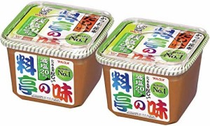 マルコメ 料亭の味 だし入り味噌 減塩 かつお・昆布 750g×2個