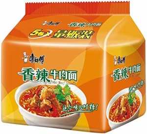 康?傅方便面 インスタントラーメン麺 ?典袋 香辣面 泡面 99g*5