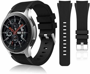 HSWAI 男女兼用 Samsung(サムスン) Galaxy Watch 46mmバンド Gear S3 Frontier クラシック 腕時計ベルト Galaxy Watch 3用ベルト 45mm 22