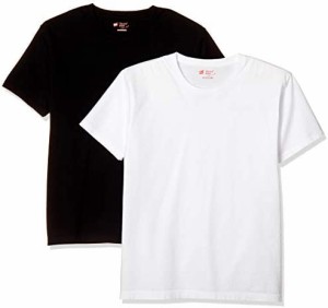 [ヘインズ] 半袖Tシャツ(2枚組) 綿100% クルーネック/Vネック 5.3オンス Japan Fit メンズ