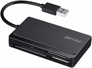 BUFFALO USB2.0 マルチカードリーダー ケーブル収納モデル ブラック BSCR308U2BK