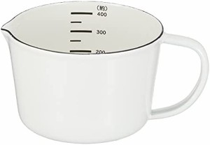 パール金属 計量カップ ホワイト 400ml ホーロー メジャーカップ ブランキッチン HB-4434
