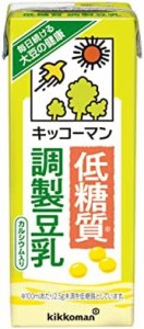 キッコーマン 低糖質調製豆乳 200ml ×18本【牛乳のカロリー45%OFF】