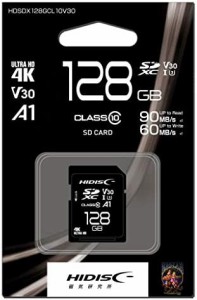 HIDISC SDXCカード 128GB CLASS10 UHS-I Speed class3(U3), A1/4K対応 HDSDX128GCL10V30