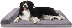 JoicyCo 犬ベッド ペットベッド 中型犬 犬マット ペットマットクッション クッション性が 足腰の弱いペットに最適 老犬ベッド 枕付き 取