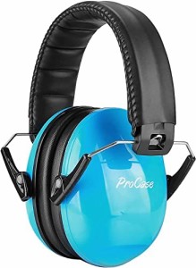 ProCase キッズ/大人兼用 騒音防止の安全イヤーマフ、遮音 聴覚過敏 調整可能なヘッドバンド付き 耳カバー 耳あて 聴覚保護ヘッドフォン