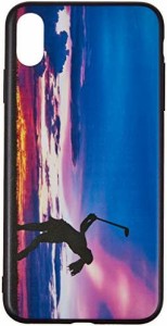 GLOW i Phone Xs max オリジナルケース [強化ガラス&タッチペン付き] サンセット(35010-2)