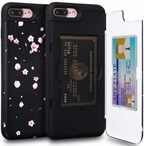 TORU CX PRO iPhone8 Plus ケース カード 収納背面 3枚 IC Suica カード入れ カバ— ミラー付き (アイフォン8Plus / アイフォン7Plus 用)