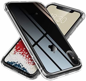 ONES 全透明 iPhoneXsMax ケース 耐衝撃 超軍用規格 『エアバッグ、半密閉音室、Qi充電』〔滑り止め、すり傷防止、柔軟〕〔美しい、光沢