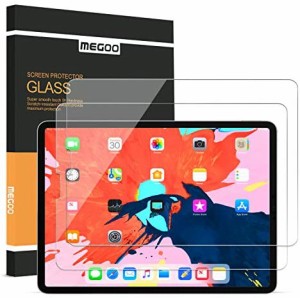 【2枚入り】 MEGOO iPad Pro 12.9 インチ強化ガラス保護フィルム，貼りやすい，高い光透過性，極上のタッチ感，耐油汚れ、指紋防止, iPad