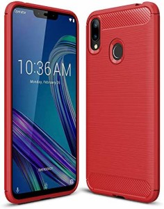 iitrust ASUS ZenFone Max M2 (ZB633KL) ケース おしゃれ 薄型 カバー 擦り傷防止 耐衝撃 レッド C03552-C-RED