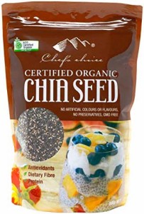 シェフズチョイス オーガニックチアシード 有機チアシード BRC,HACCP認証 Organic Chia Seed (500g1袋)