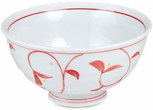 ランチャン(Ranchant) 飯碗 ミニ 茶碗 (赤) マルチ 花唐草 N830627 φ10.8×5.5cm 有田焼 日本製