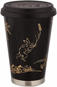 THERMO MUG (サーモマグ) フタ付きステンレスタンブラー 鳥獣戯画(黒) 300ml 【漆】URUSHI MOBILE TUMBLER MINI UM-MB 1個 1個