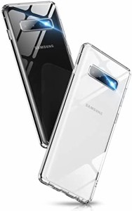 Galaxy S10 Plus ケース クリア SCV42 SC-04L SC-05L 対応 背面ガラス TPUバンパー 薄型 軽量 耐衝撃 レンズ保護 四隅滑り止め ストラッ