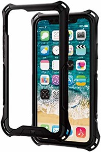 エレコム iPhone 11 ケース ZEROSHOCK 耐衝撃 [落下時の衝撃から本体を衝撃吸収構造 (衝撃吸収フィルム付)] バンパータイプ ブラック PM-