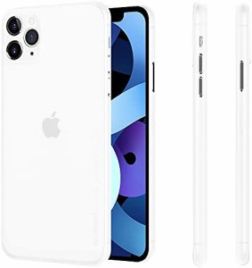 iPhone 11 Pro 用ケース 0.3?o超薄型 memumiR 全面保護カバー 指紋防止 傷付き防止 5.8インチ 人気ケース・カバー (クリアホワイト)