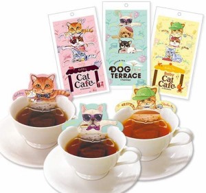 日本緑茶センター キャットカフェ アールグレイ ルイボスティー アッサム ティーバッグ 紅茶 3種セット 各1個