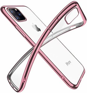 iPhone 11 Pro ケース クリア 透明 tpu シリコン メッキ加工 スリム 薄型 5.8インチ スマホケース 耐衝撃 ストラップホール 黄変防止 一