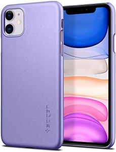 【Spigen】 iPhone 11 ケース 6.1インチ 対応 超極薄 ハード PC ケース レンズ保護 カメラ保護 超薄型 超軽量 指紋防止 マット仕上げ ワ