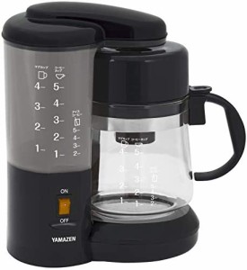 [山善] コーヒーメーカー 650ml 5杯用 ドリップ式 アイスコーヒー ブラック YCA-501(B) [メーカー保証1年]