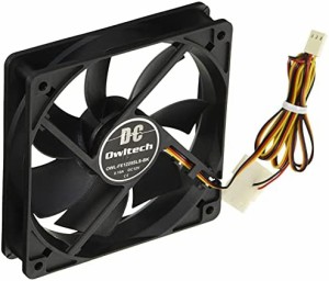 オウルテック PCケース用 オリジナルファン CPUファン 12cm 25mm厚 静音 28.1dBA 1400rpm 1年間 保証 OWL-FE1225SLS-BK