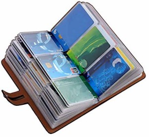 JERLA カードケース クレジットカードケース カードホルダー 大容量 薄型 磁気防止 スキミング防止【96枚収納】