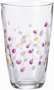アデリア グラス はるいろ タンブラー 370ml [てびねり/コップ/桜/ピンク] 日本製 化粧箱入 誕生日 ギフト プレゼント 6106