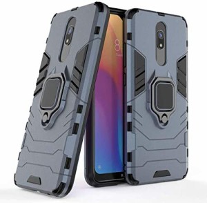 LuluMain 適応シャオミ Xiaomi Redmi 8, Redmi 8A 多機能ケース リングキックスタンドカバー エクストリーム保護 衝撃吸収性カバー (ネイ