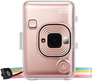 Fintie FUJIFILM 富士フイルム instax mini LiPlay インスタントカメラ専用ケース 保護カバー クリア カメラケース ストラップ付き 軽量 