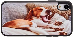 i phone XR オリジナルケース 犬あくび360-1-01