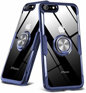 iPhone6s Plus ケース iPhone6 Plus ケース クリア リング付き 耐衝撃 薄型 全面保護 背面強化ガラスケースクリア TPU バンパー スタンド