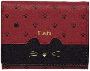 NATURALdesign ミニ財布 三つ折り財布 猫 かわいい 雑貨 ミネット minette
