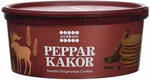 ジンジャークッキー 300g 1缶 スウェーデン直輸入 かわいいお菓子 PEPPARKAOR Swedish Gingersnaps Cookies