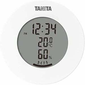 タニタ 温湿度計 時計 温度 湿度 デジタル 卓上 マグネット ホワイト TT-585 WH