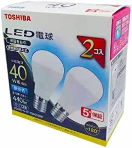 東芝 LED電球 40W相当 広配光 昼光色 E17口金 2P 密閉器具対応 LDA4D-G-E17S40V2RP