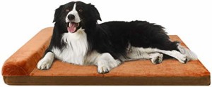 JoicyCo 犬ベッド ペットベッド 犬マットクッション 中型犬ペットマット柔らかいクッション性が 足腰の弱いペットに最適 枕付き 取り外せ