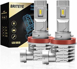 Briteye(まぶしい) H11 LEDヘッドライト 車検対応 CREEチップ搭載 6500K ホワイト H8/H9/H11/H16 LEDバルブ 一体型 車用 ヘッドライト フ